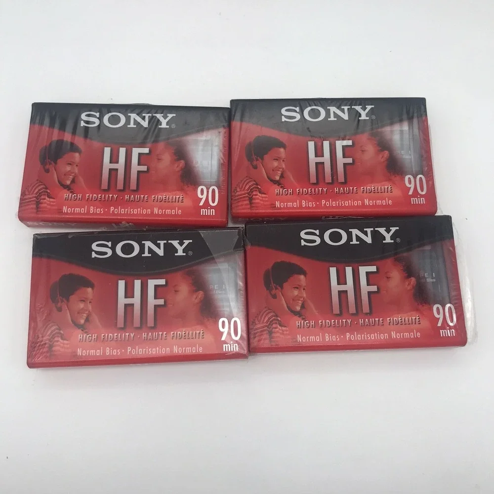 Lot of 7 SONY HF CASSETTE TAPES 60 & 90 Min - High Fidelity Normal Bias SEALED